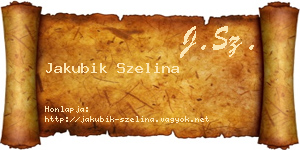 Jakubik Szelina névjegykártya